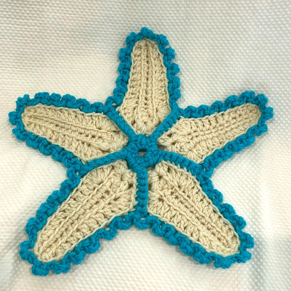 Handmade Crochet Starfish Appliqué